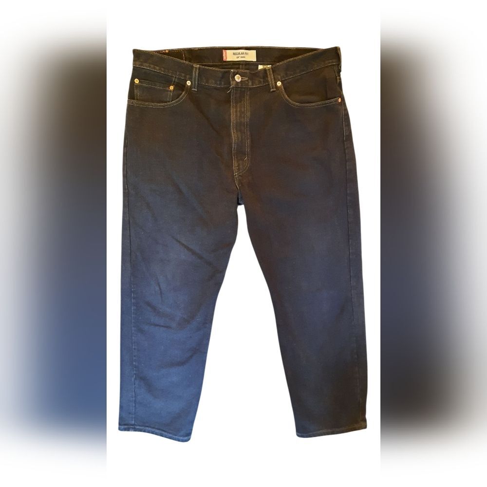 Levis Jeans Mens 40 Black 505 Regular Fit Denim Vintage Straight Leg Outdoor